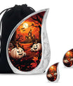 Halloween Theme Large Urn With 2 Keepsake Urn