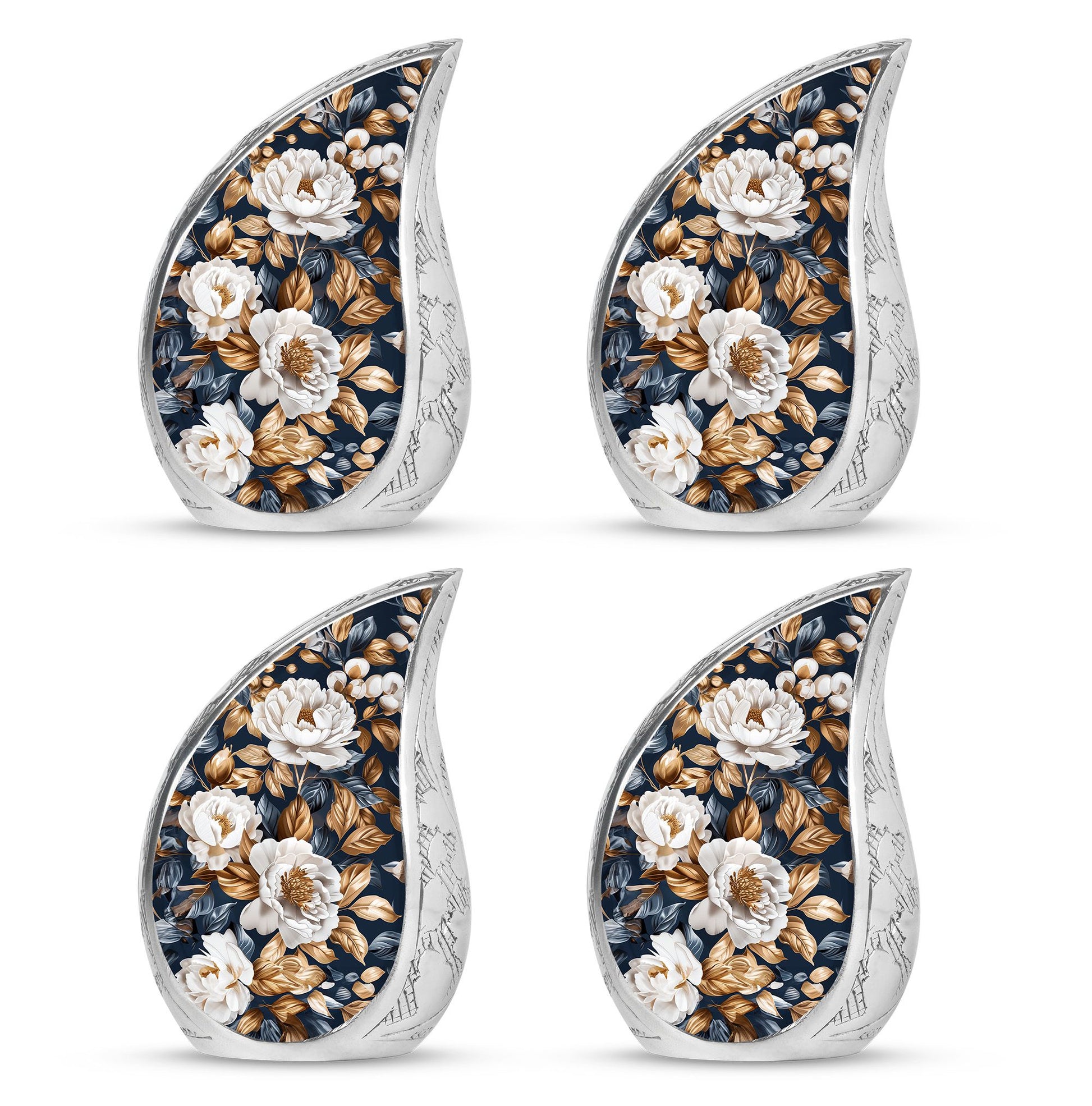 Flowers Theme 3 Inch Keepsake Pack of 4