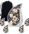 Flowers Theme Large Urn With 4 Keepsake Urn