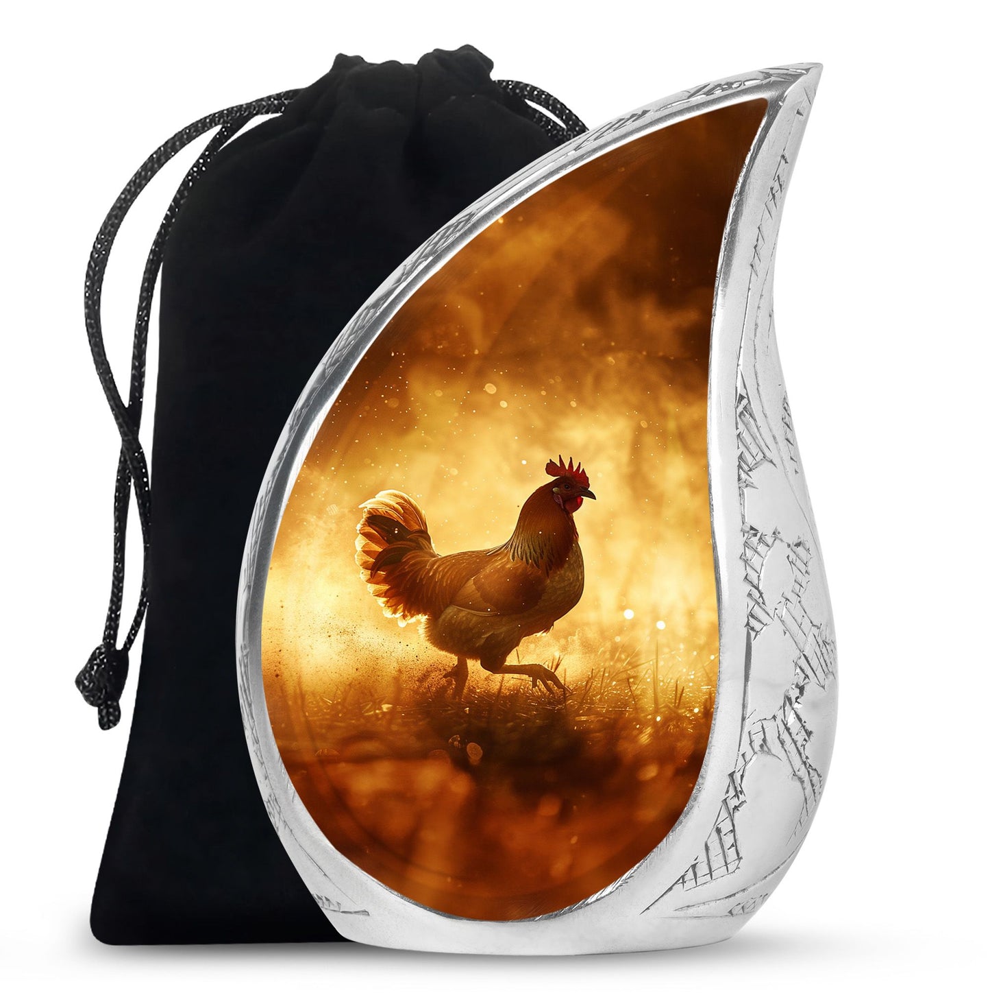 Chicken Theme Large Urn 10 Inch