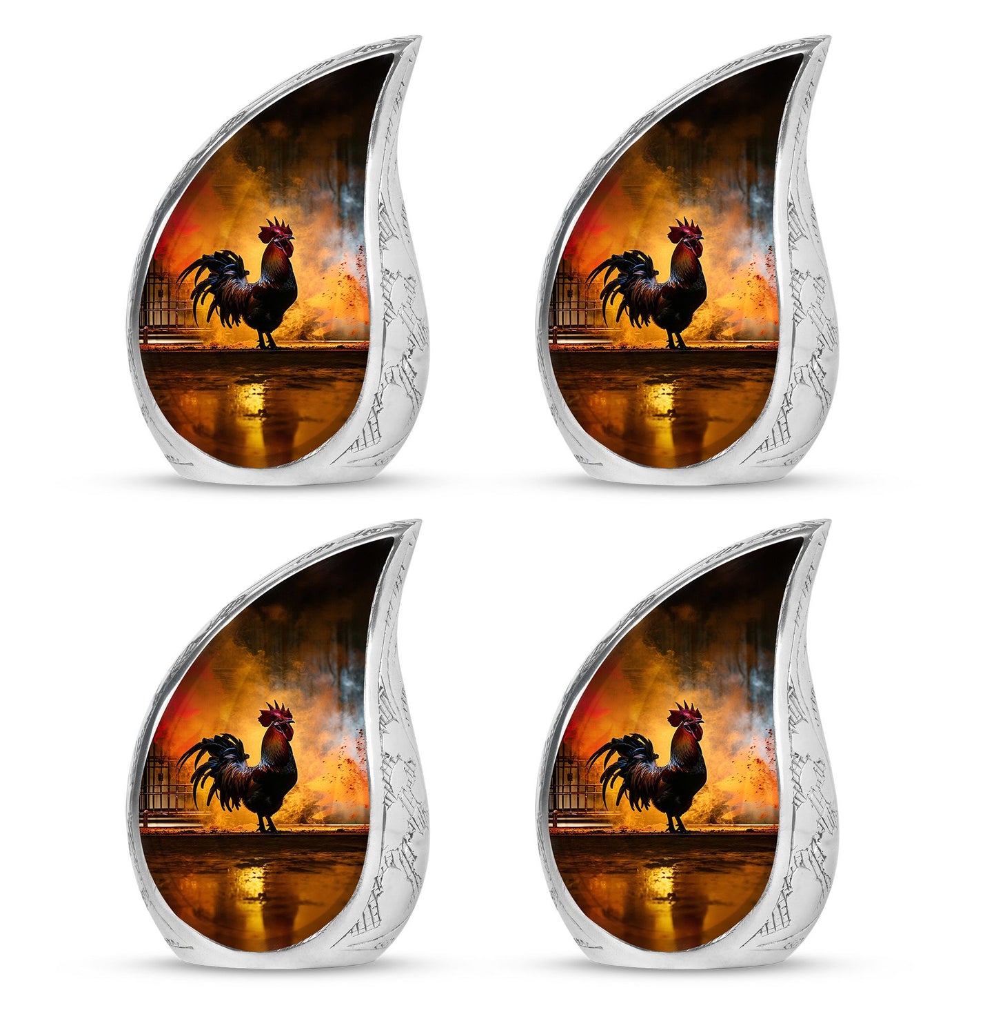 Chicken Theme 3 Inch Keepsake Pack of 4