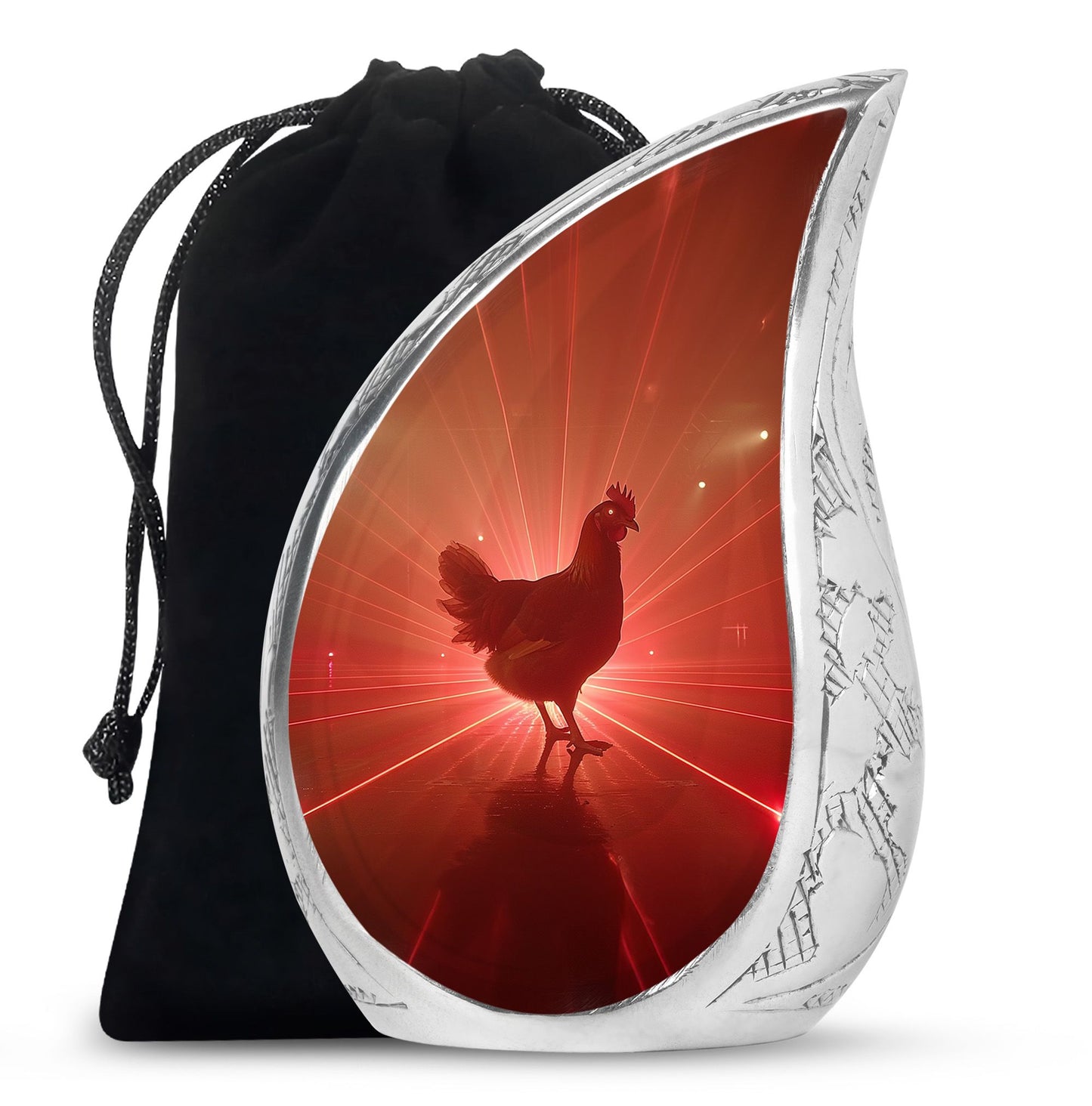 Chicken Theme Large Urn 10 Inch