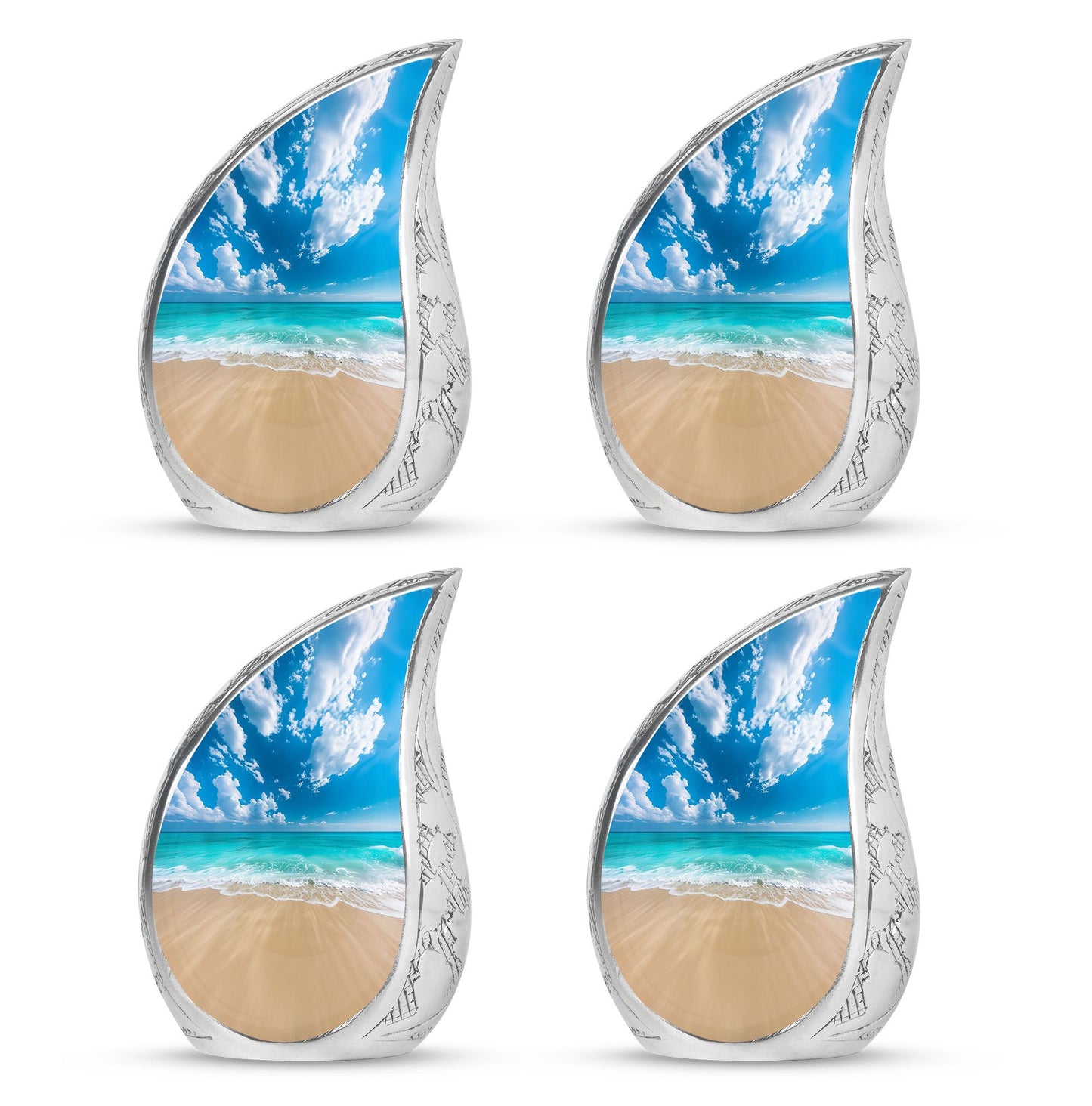 Beach Theme 3 Inch Keepsake Pack of 4