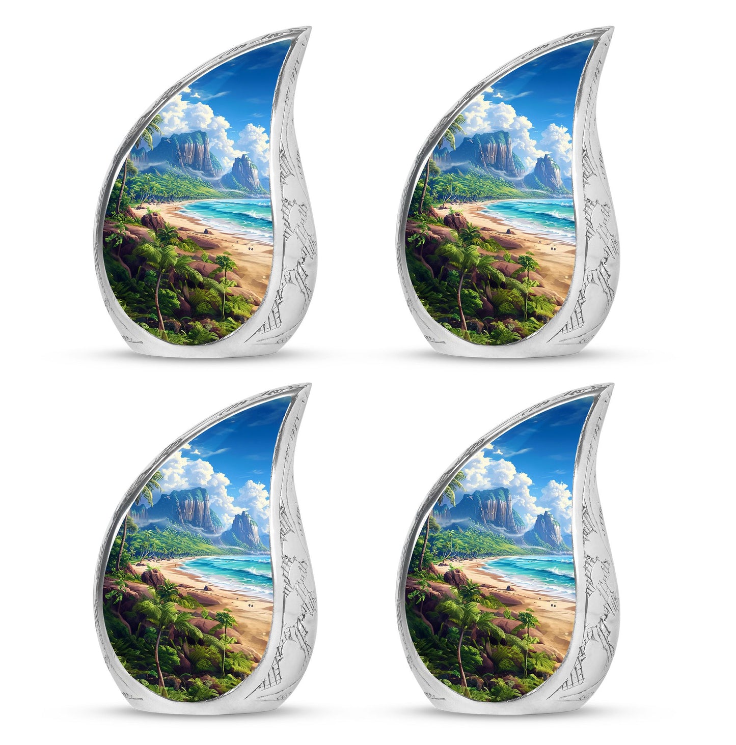 Beach Theme 3 Inch Keepsake Pack of 4