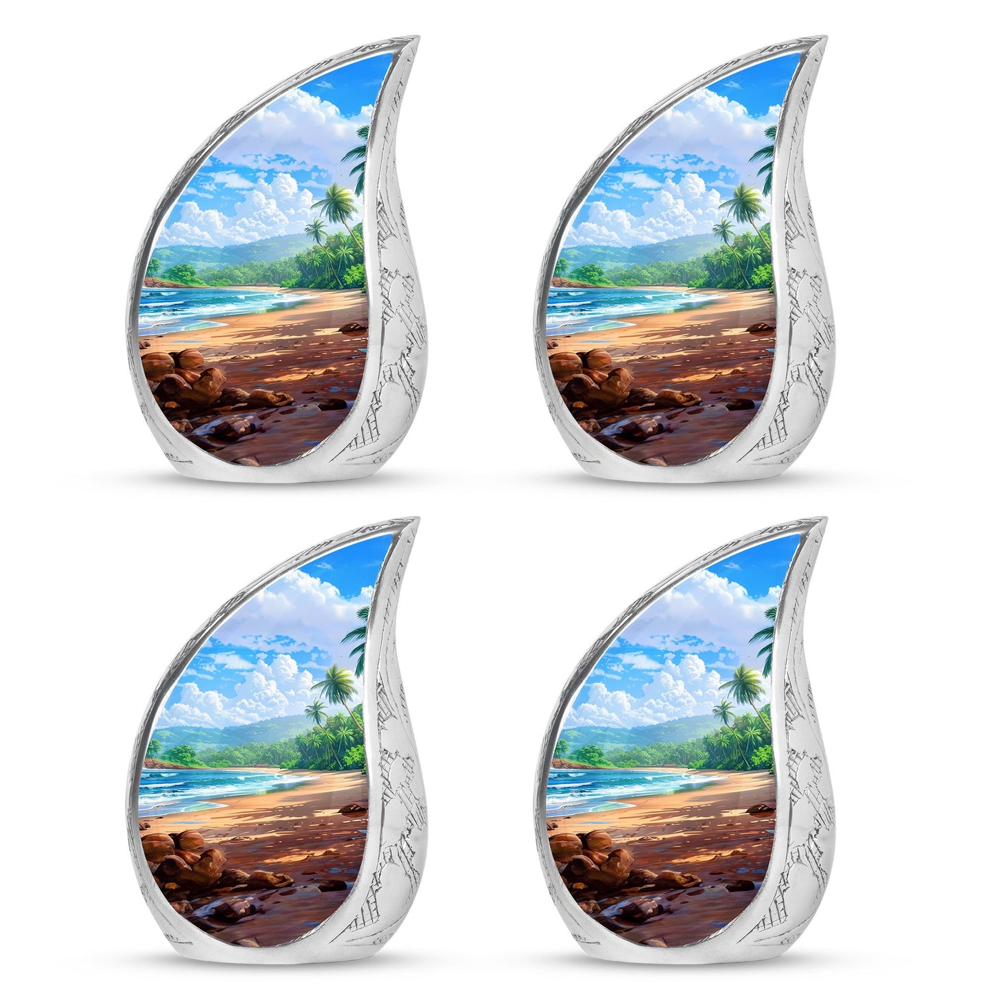 Beach Theme 3 Inch Keepsake Pack of 4