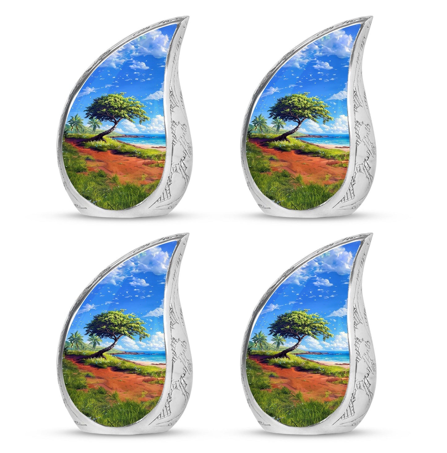 Beach Theme 3 Inch Keepsake Pack of 4