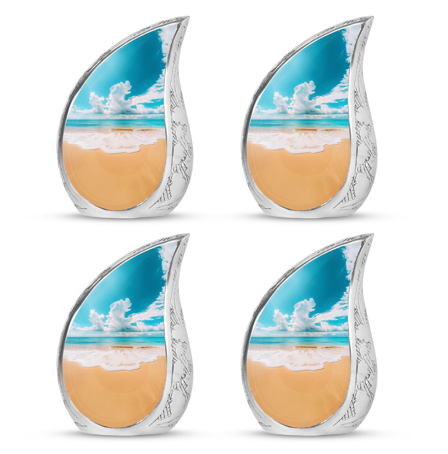 Beach Theme 3 Inch Keepsake Pack of 4