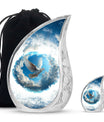 Dove Theme Large Urn With 1 Keepsake Urn