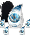 Dove Theme Large Urn With 4 Keepsake Urn