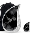 Dove Theme Large Urn With 1 Keepsake Urn
