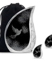 Dove Theme Large Urn With 2 Keepsake Urn