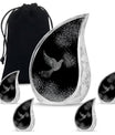 Dove Theme Large Urn With 4 Keepsake Urn