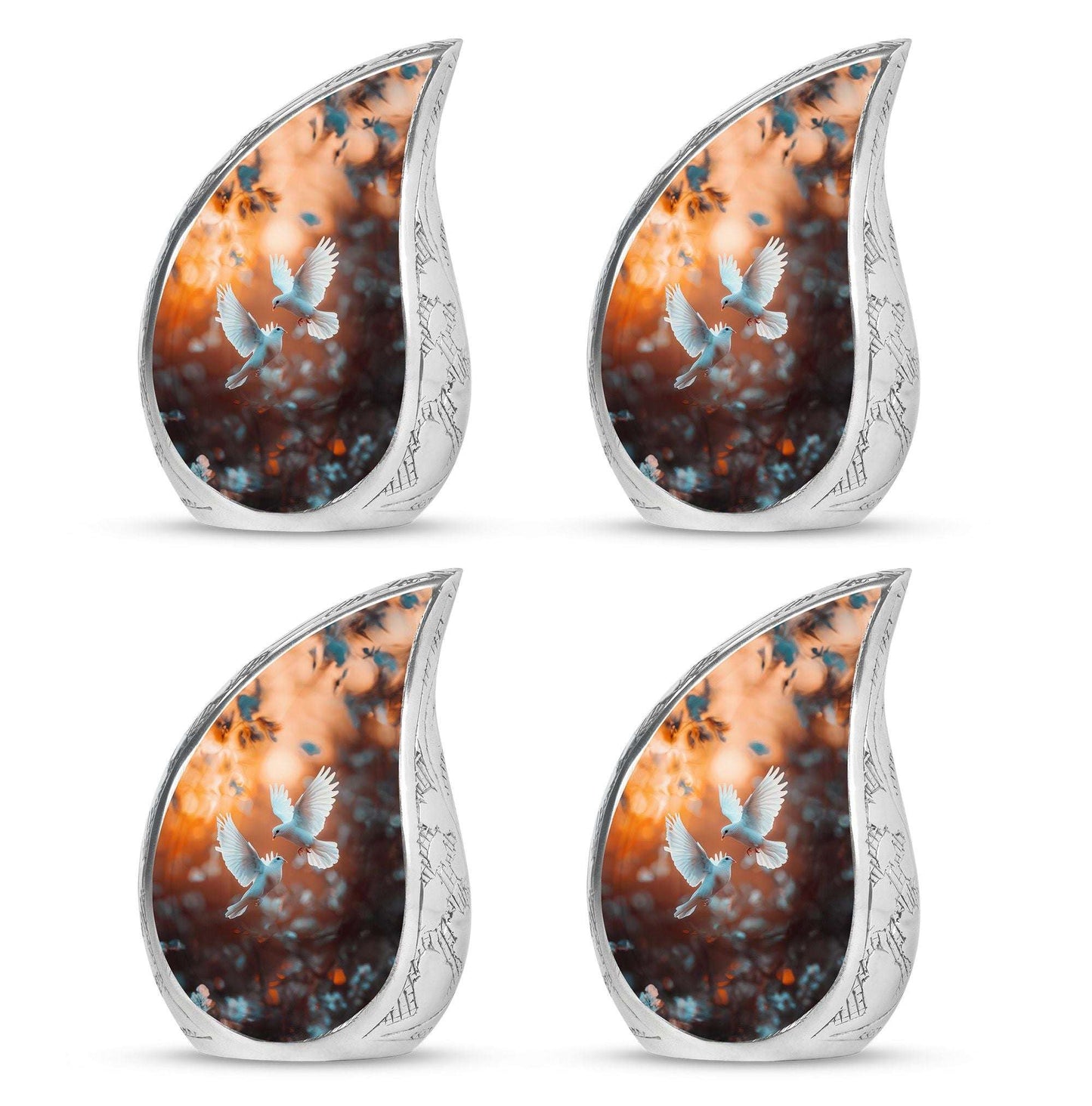 Dove Theme 3 Inch Keepsake Pack of 4