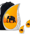 Elephant Theme Large Urn With 2 Keepsake Urn