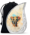Elephant Theme Large Urn 10 Inch