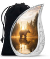 Bear Cremation Urn – Polar Bear Sunset Memorial Funeral Urn For Men
