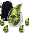 Bear Theme Large Urn With 4 Keepsake Urn
