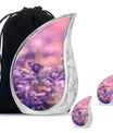 Butterfly Theme Large Urn With 2 Keepsake Urn