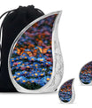 Butterfly Theme Large Urn With 2 Keepsake Urn