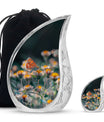 Butterfly Theme Large Urn With 1 Keepsake Urn