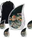 Butterfly Theme Large Urn With 4 Keepsake Urn