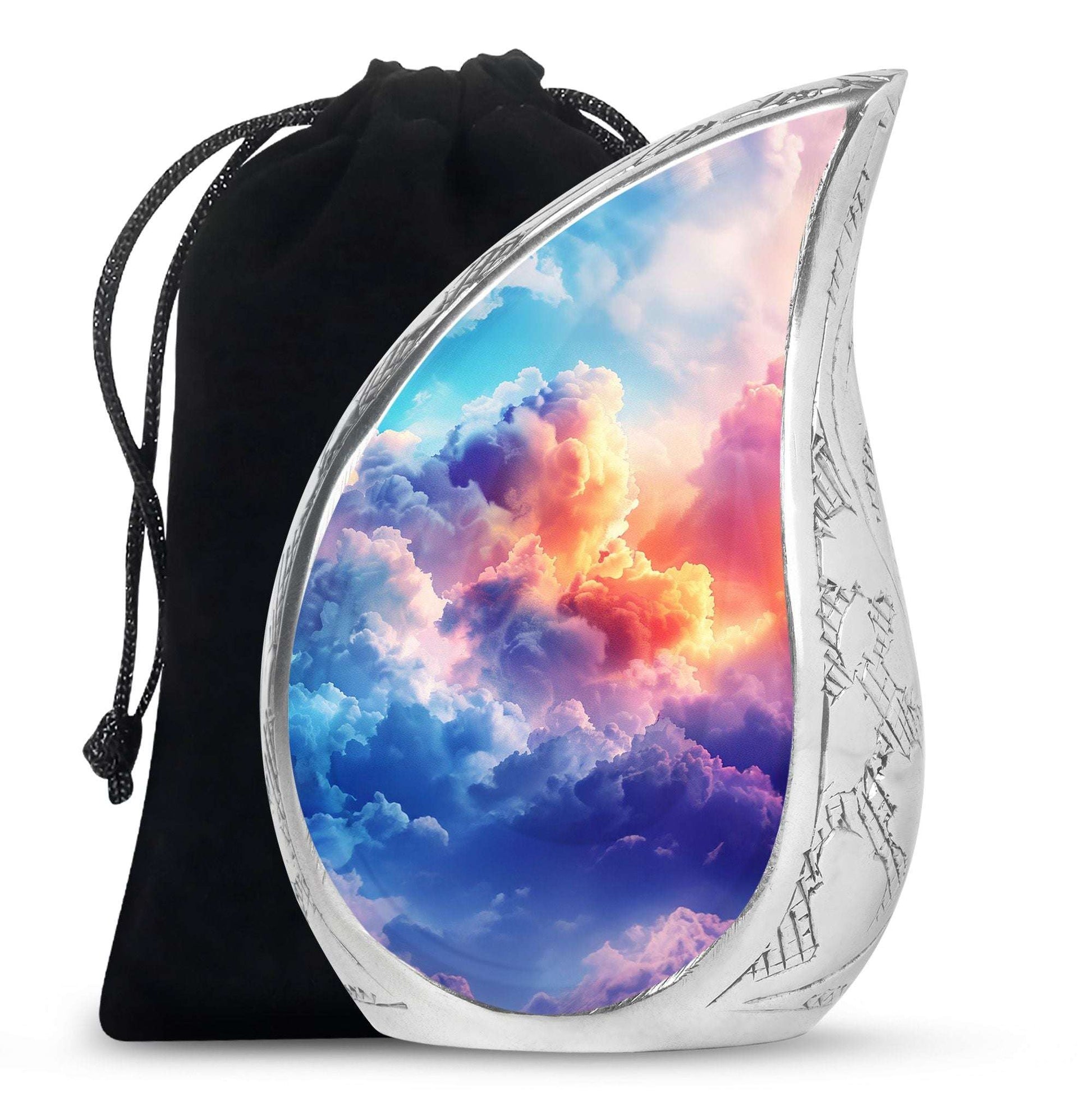 Clouds Theme Large Urn 10 Inch