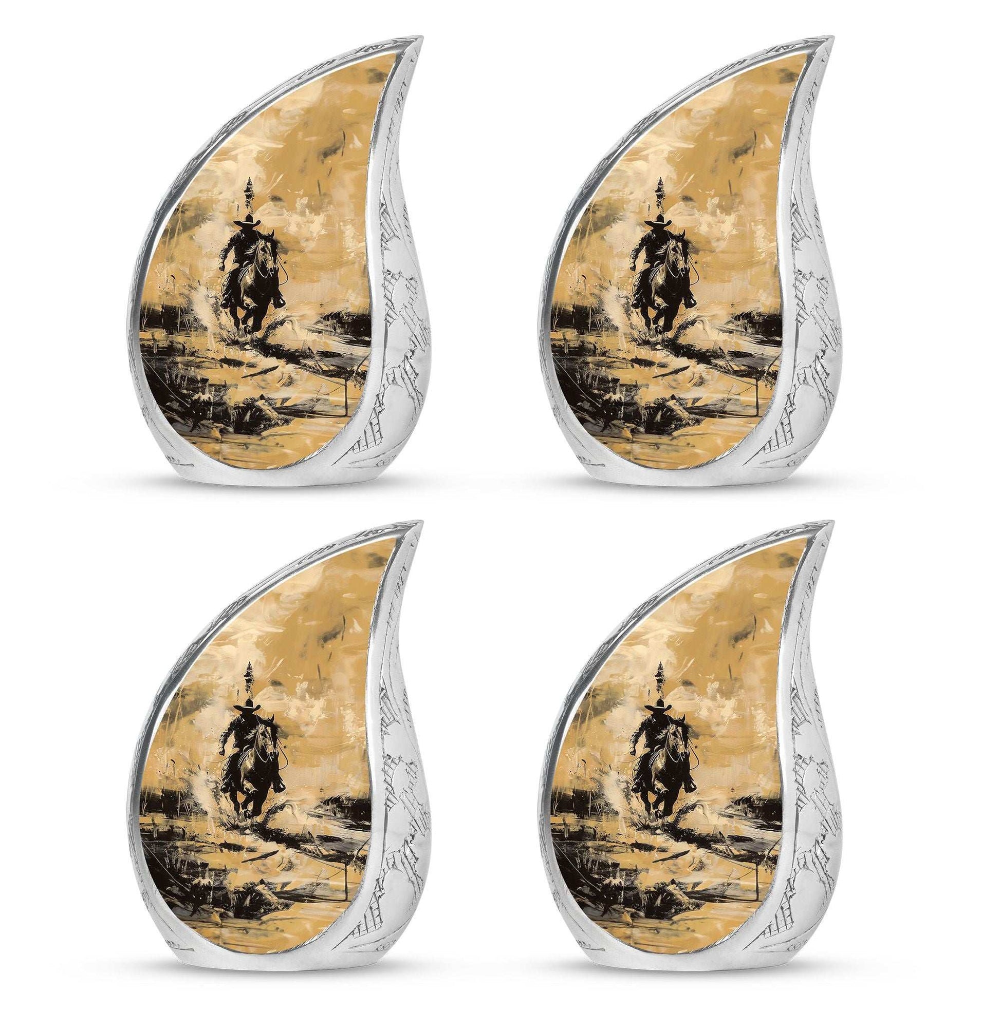 Cowboy Theme 3 Inch Keepsake Pack of 4