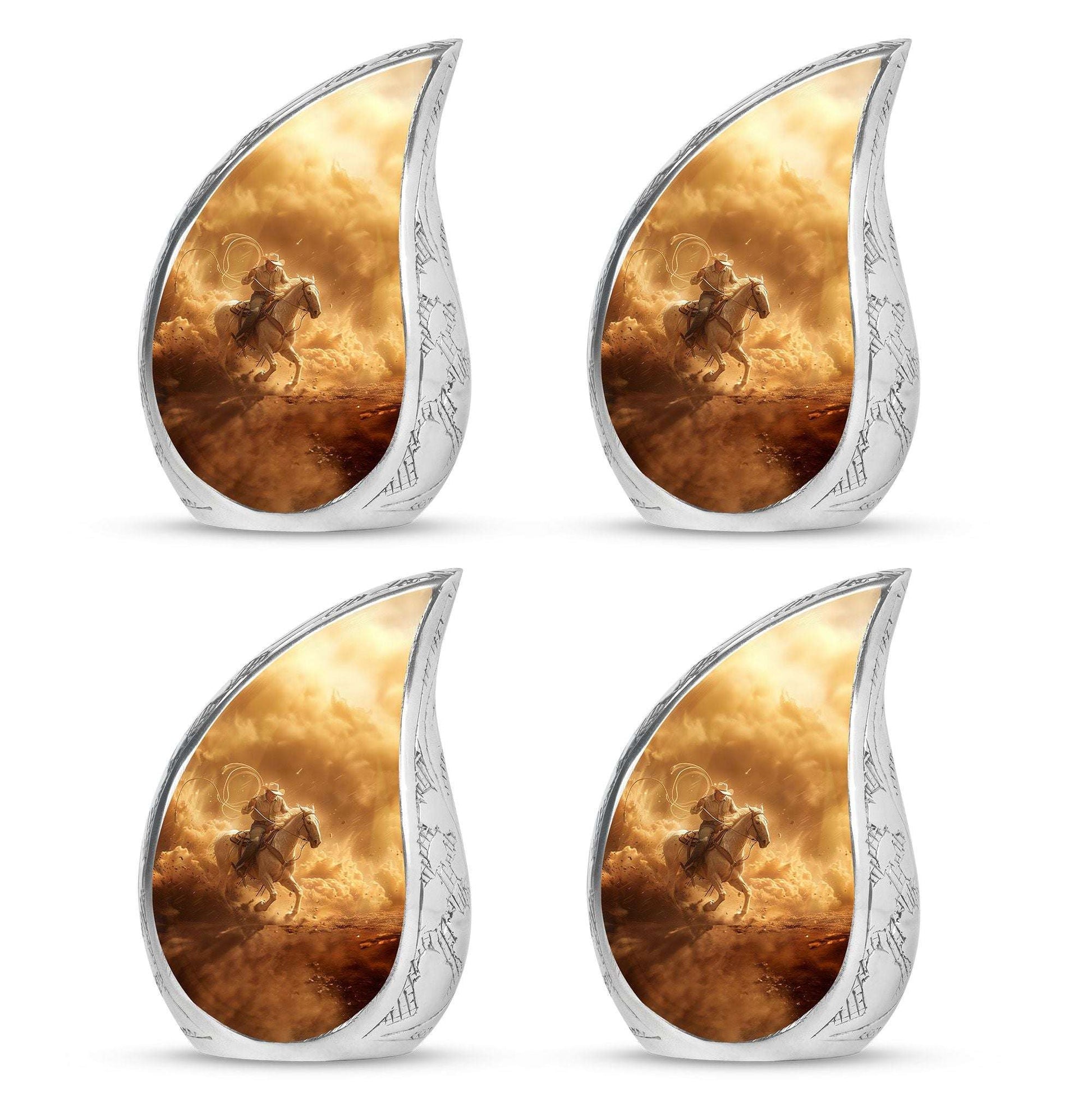 Cowboy Theme 3 Inch Keepsake Pack of 4