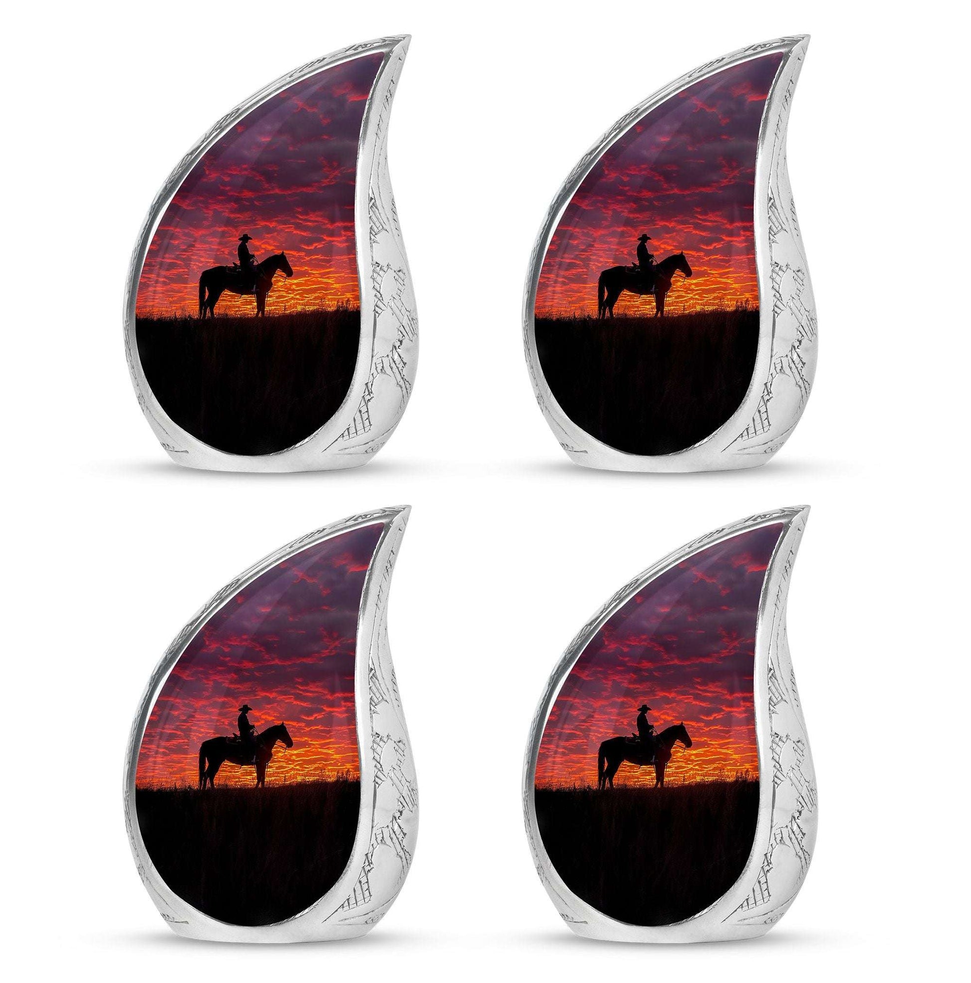 Cowboy Theme 3 Inch Keepsake Pack of 4