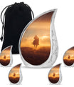 Cowboy Theme Large Urn With 4 Keepsake Urn