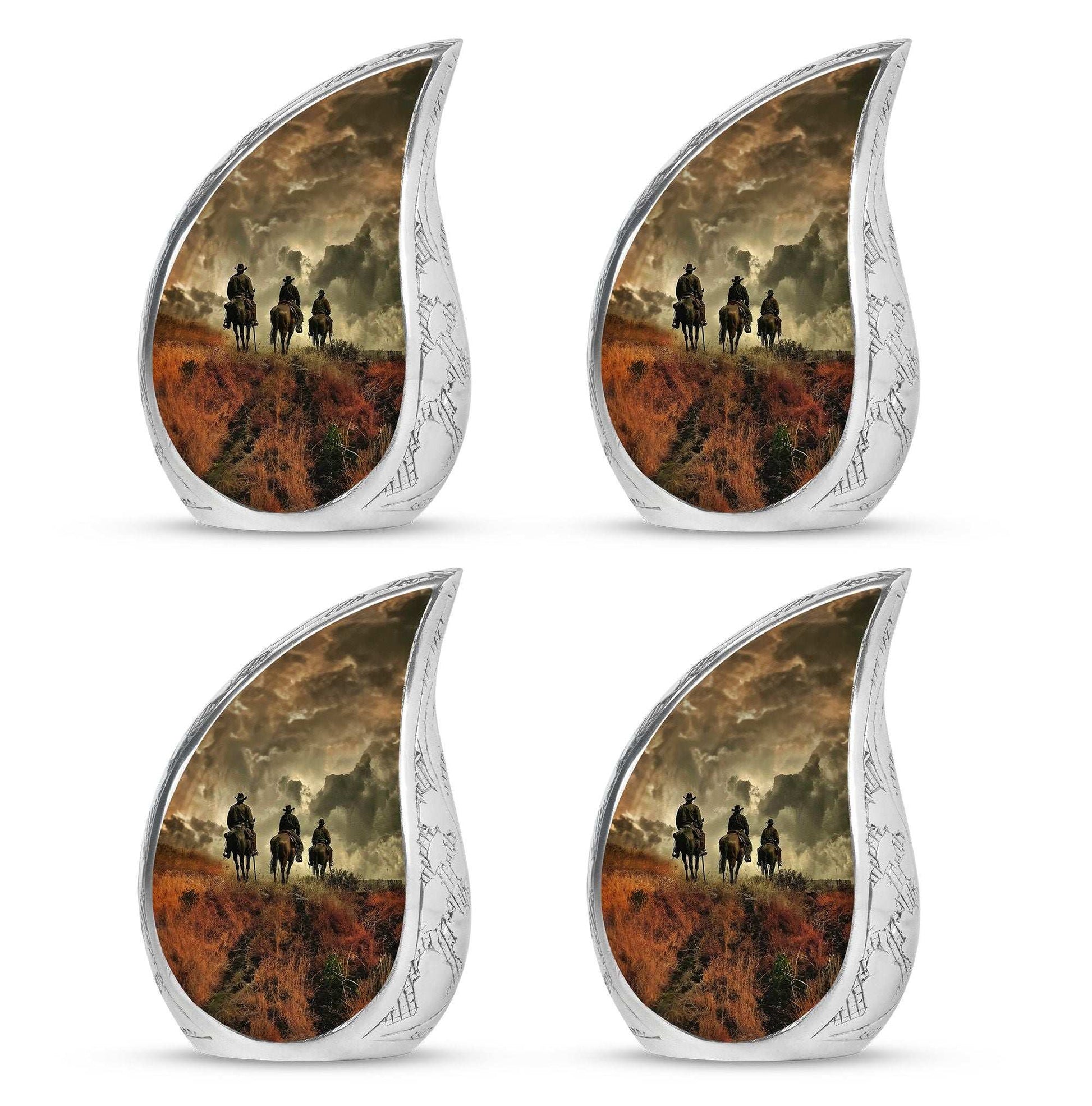Cowboy Theme 3 Inch Keepsake Pack of 4