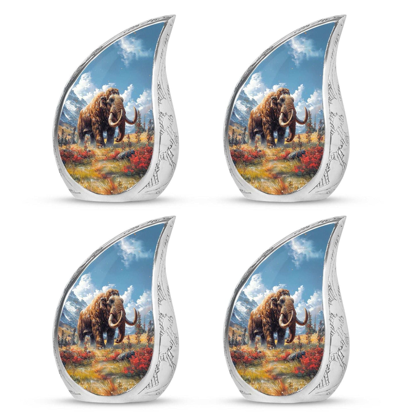 Mamoth Theme 3 Inch Keepsake Pack of 4