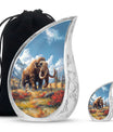 Mamoth Theme Large Urn With 1 Keepsake Urn