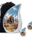 Mamoth Theme Large Urn With 2 Keepsake Urn