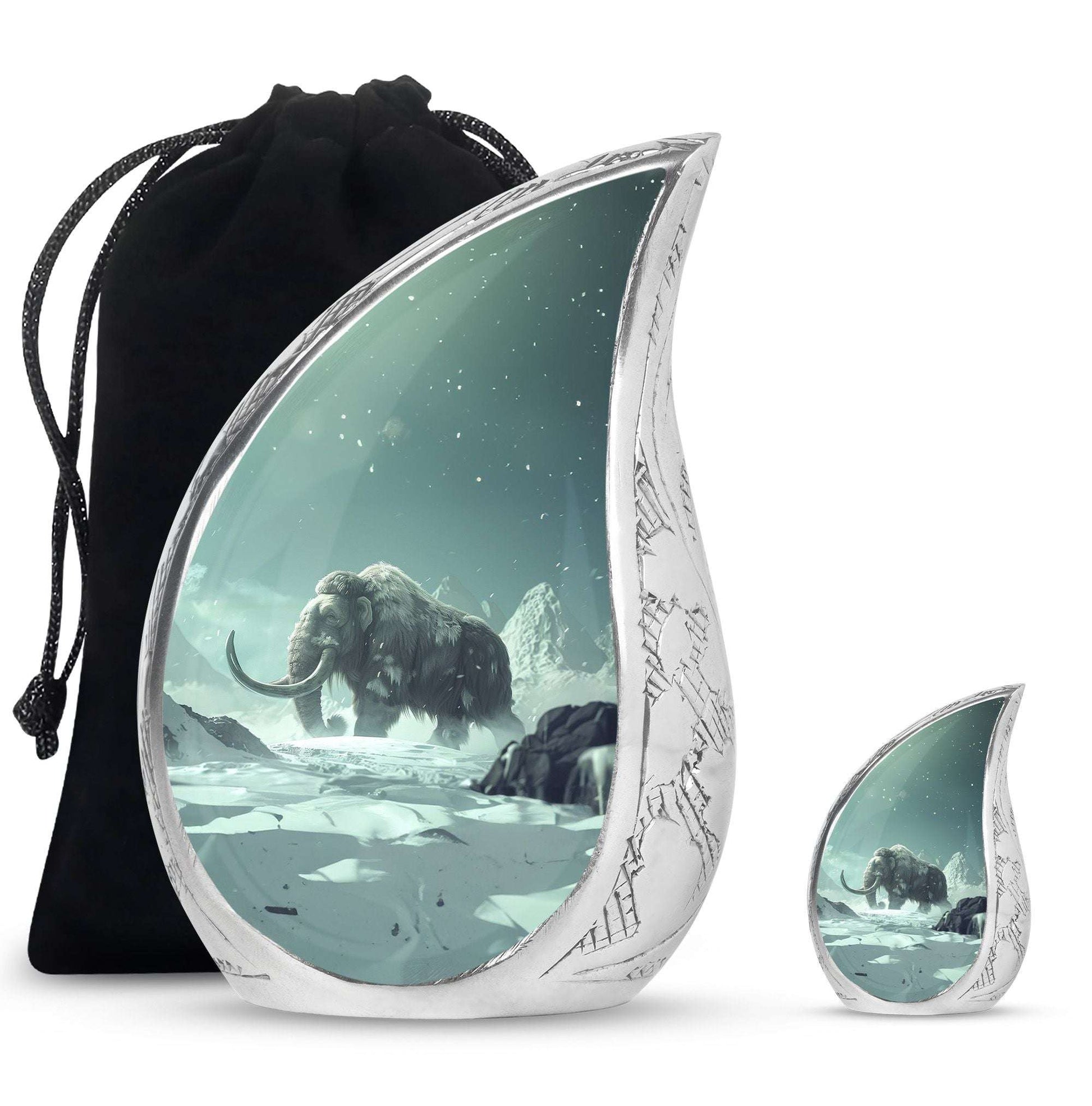 Mamoth Theme Large Urn With 1 Keepsake Urn