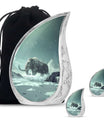 Mamoth Theme Large Urn With 2 Keepsake Urn