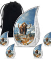 Mamoth Theme Large Urn With 4 Keepsake Urn