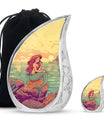 Mermaid Theme Large Urn With 1 Keepsake Urn