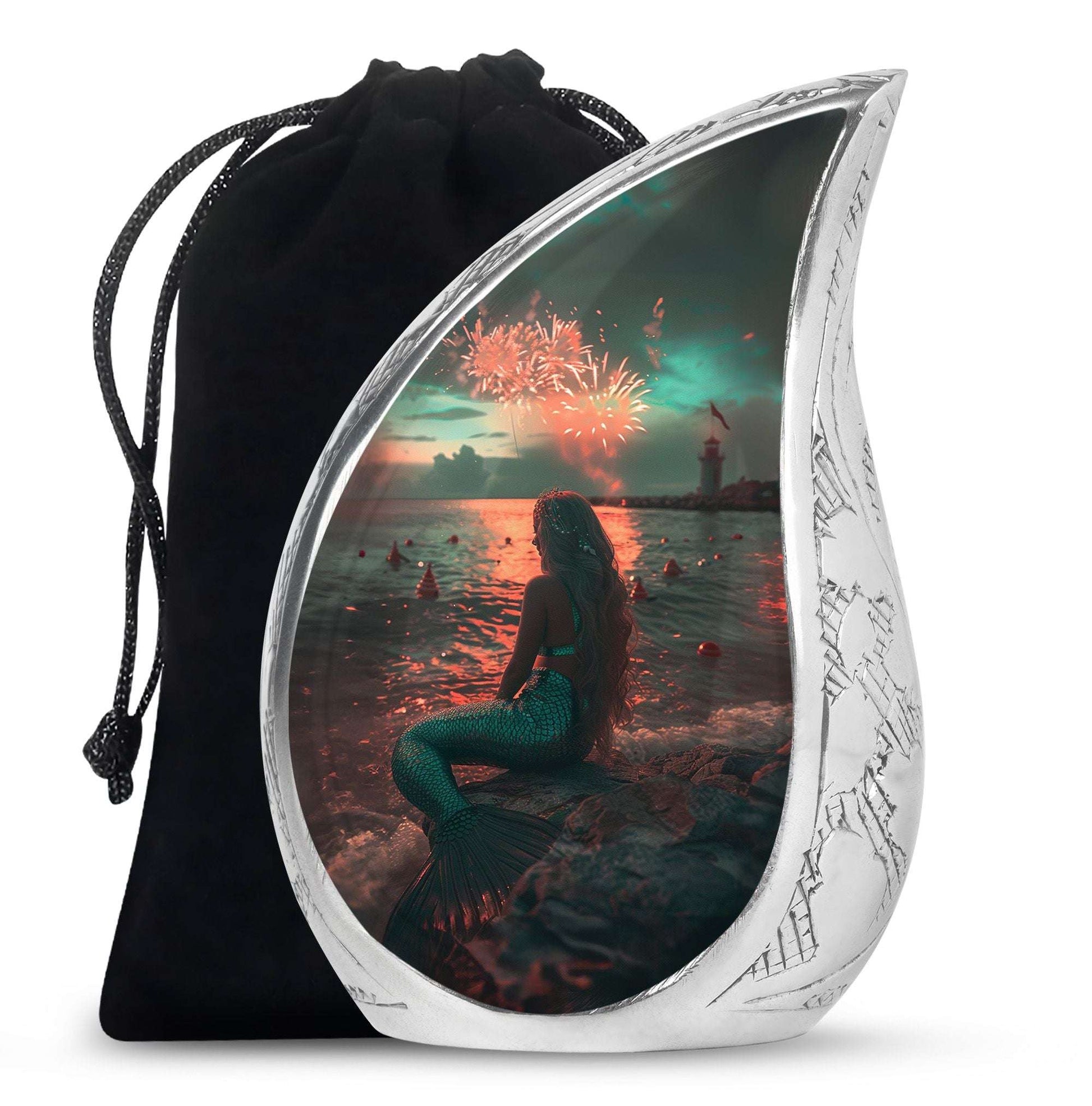 Mermaid Theme Large Urn 10 Inch