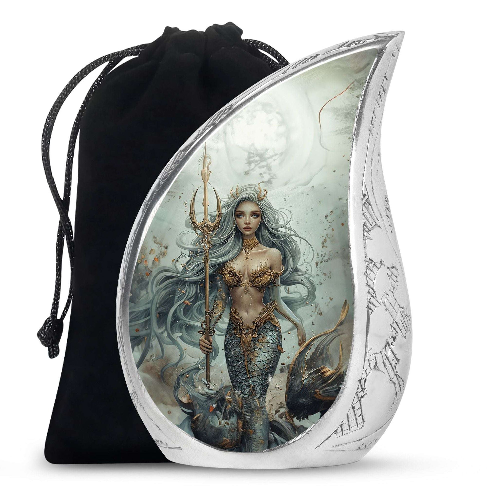 Mermaid Theme Large Urn 10 Inch