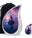 Mermaid Theme Large Urn With 1 Keepsake Urn