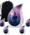 Mermaid Theme Large Urn With 4 Keepsake Urn