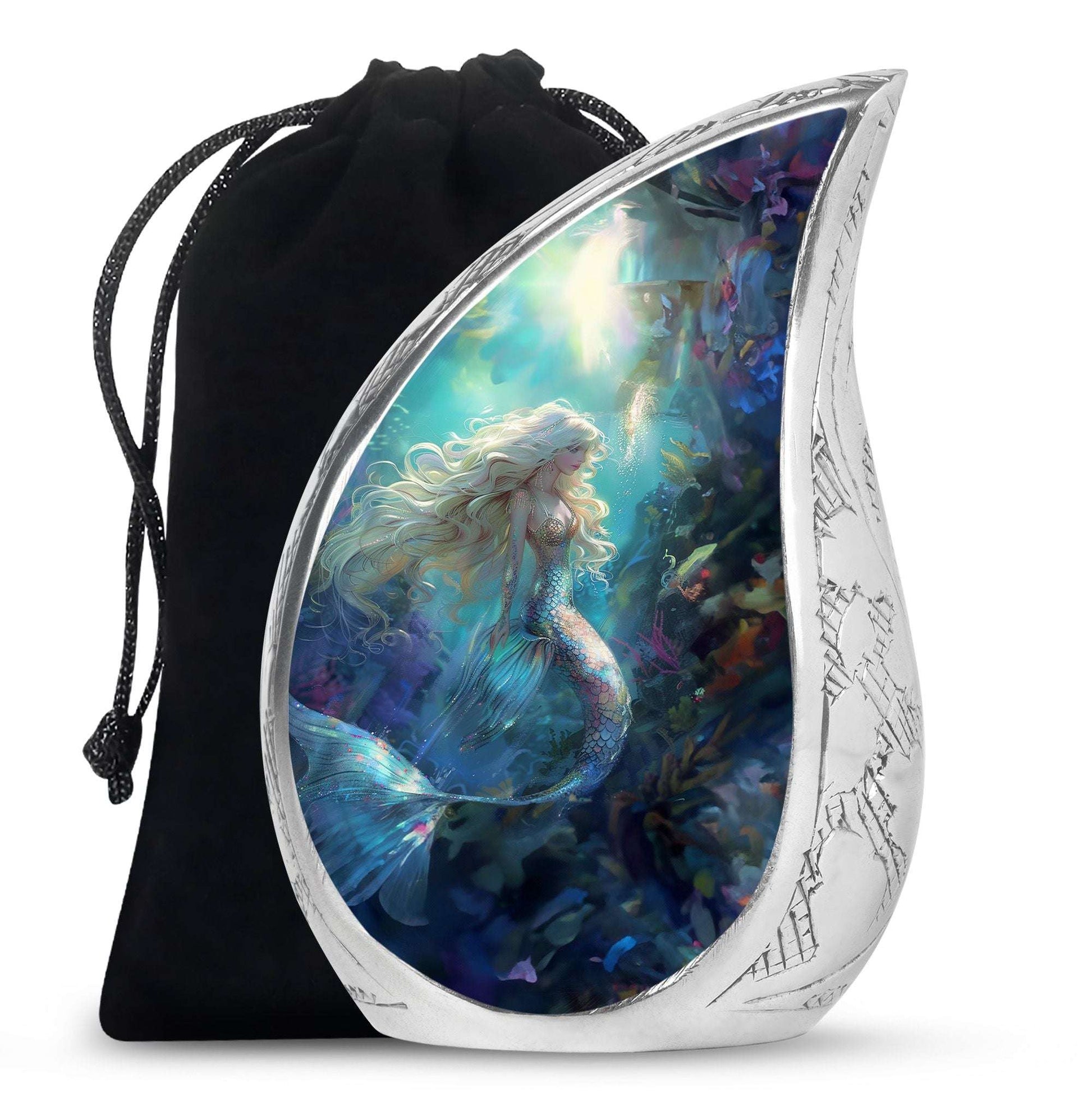 Mermaid Theme Large Urn 10 Inch