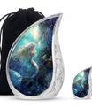 Mermaid Theme Large Urn With 1 Keepsake Urn