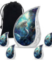 Mermaid Theme Large Urn With 4 Keepsake Urn