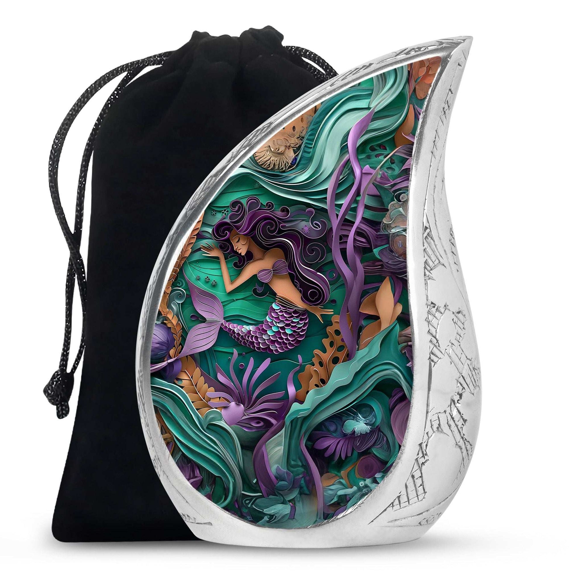 Mermaid Theme Large Urn 10 Inch