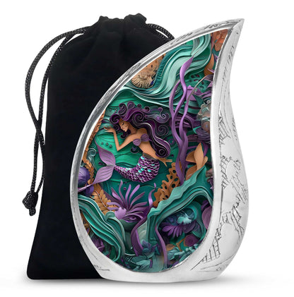Mermaid Theme Large Urn 10 Inch