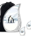 Penguin Theme Large Urn With 2 Keepsake Urn