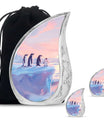 Penguin Theme Large Urn With 2 Keepsake Urn