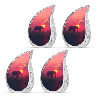 Elephant Theme 3 Inch Keepsake Pack of 4